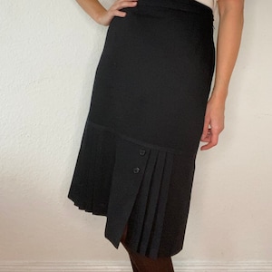 Beautiful vintage midi skirt in black 50s 60s