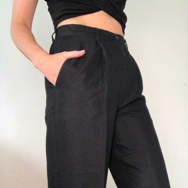 Schöne schwarze vintage Hose highwaist von Benneton 90er Jahre