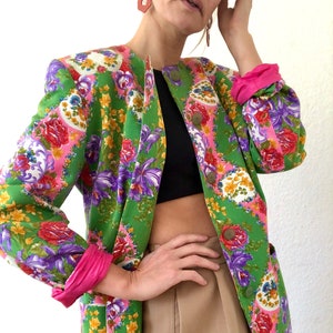 EXCLUSIVO muy bonito blazer vintage colorido boho