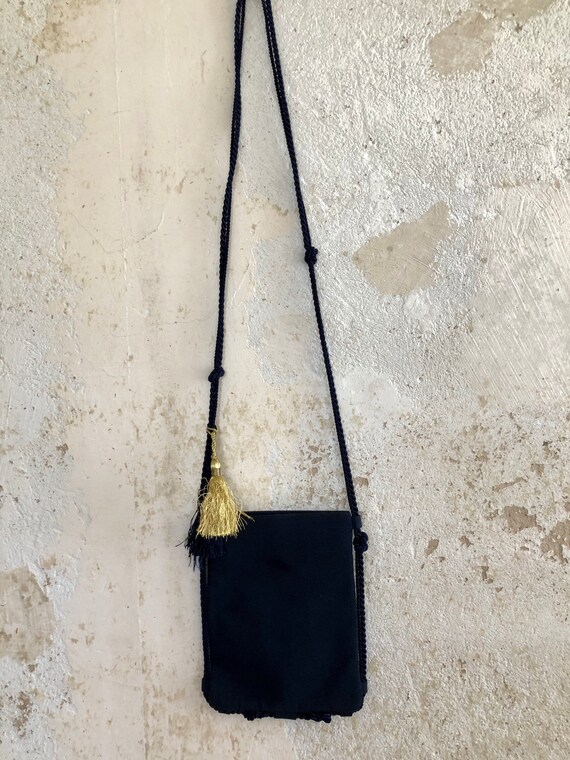 Beautiful vintage handbag / shoulder bag in dark … - image 8