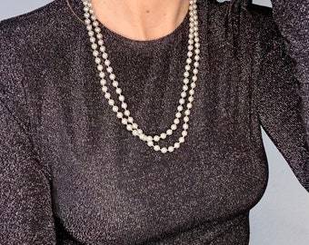 Schöne Vintage Perlenkette aus Plastik 80er 90er Jahre