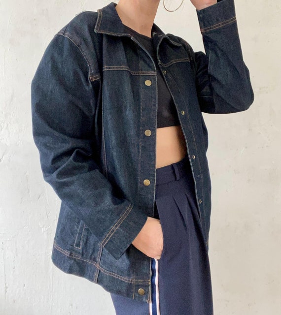 Coole Vintage Jeansjacke 2000er Jahre Dunkelblau