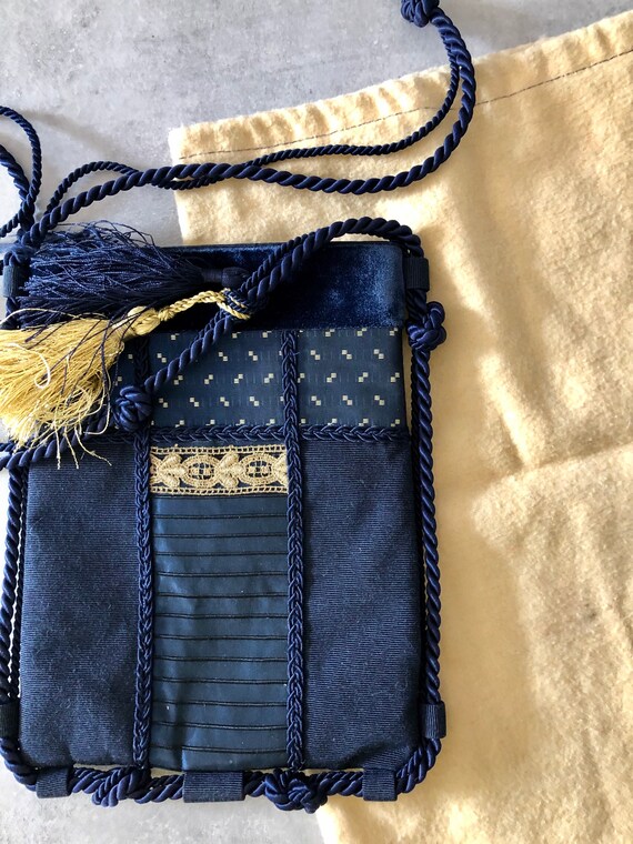Beautiful vintage handbag / shoulder bag in dark … - image 3