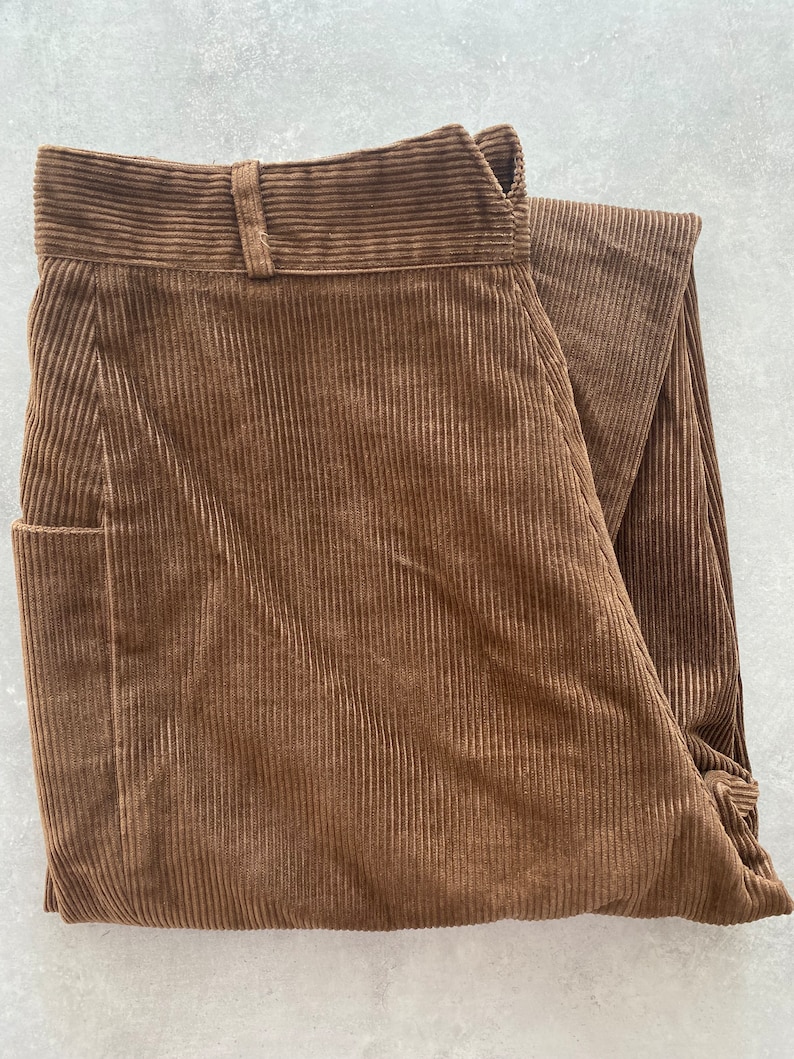 Beautiful vintage corduroy highwaist trousers in brown from the 80s image 4