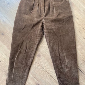 Beautiful vintage corduroy highwaist trousers in brown from the 80s image 5