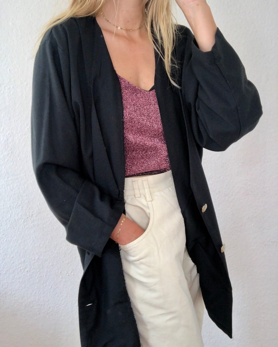 Very nice vintage blazer in black 70s 80s