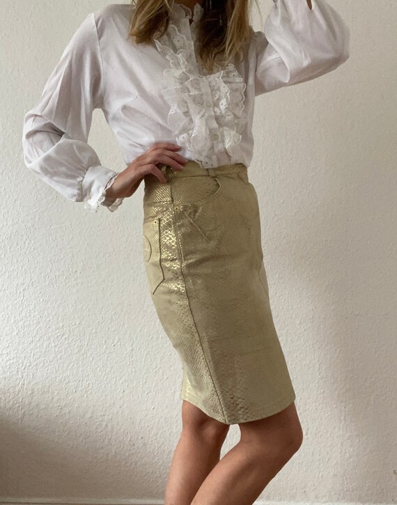 70s leather pencil skirt sales