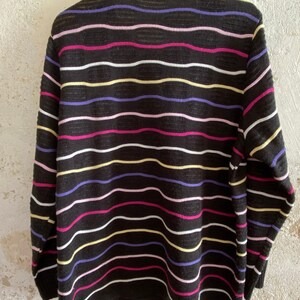 Beautiful vintage sweater waistband striped 90s image 4