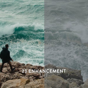 Puede incluir: Una persona de pie en un acantilado rocoso con vistas a un mar tormentoso. Las olas rompen contra las rocas, creando una escena dram&aacute;tica. El cielo est&aacute; nublado y el agua es de un azul profundo.