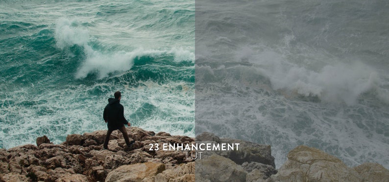 Puede incluir: Una persona de pie en un acantilado rocoso con vistas a un mar tormentoso. Las olas rompen contra las rocas, creando una escena dram&aacute;tica. El cielo est&aacute; nublado y el agua es de un azul profundo.