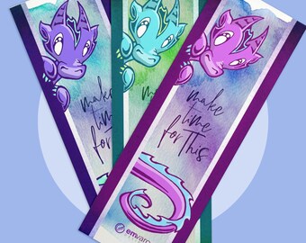 Yoga Mat: Make Time for This - Wisp the Dragon (3 color choices)