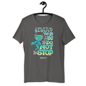 T-Shirt: Go Slowly, Do Not Stop - Running - Skoshie the Cat