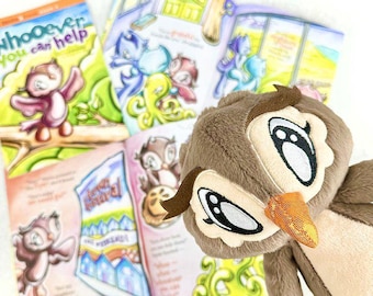 Vaysie the Owl Plush and Signed Kindness Book Set | Ages 3-8 Woodland Toy