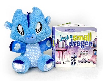 Sensory Crinkle Dragon Plush and Board Book | Baby Shower Gift Set