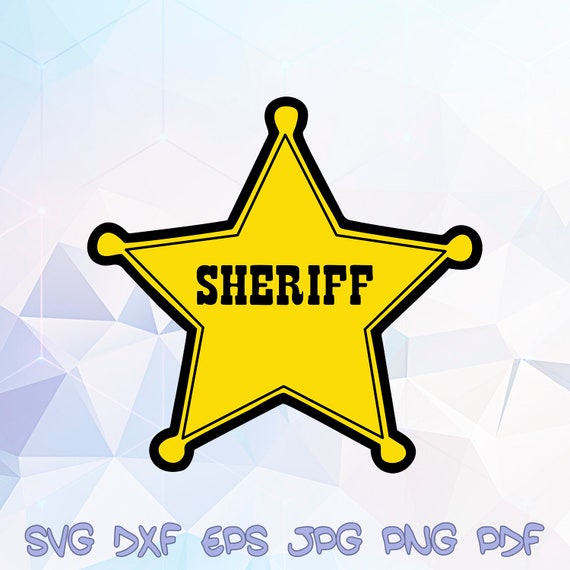 Sheriff Woody Badge Star SVG Toy Story Disney Cricut Etsy