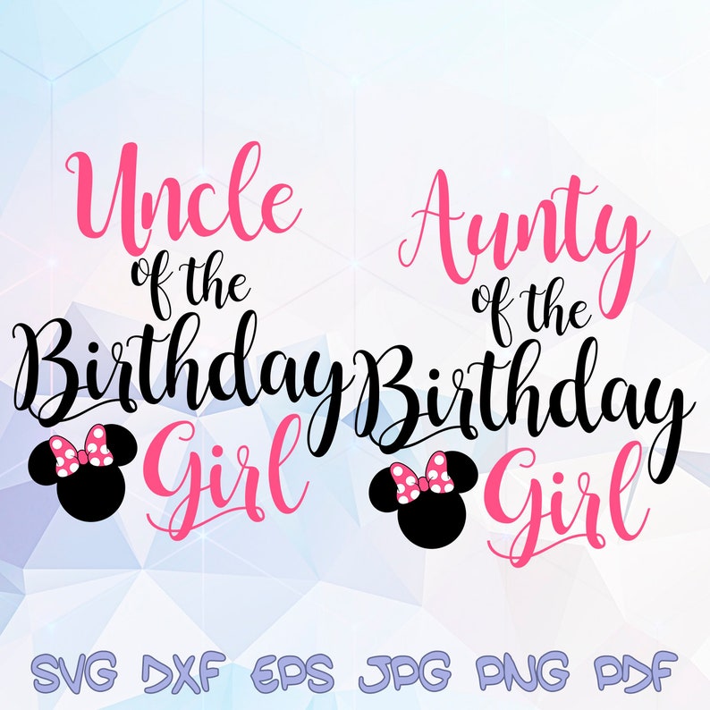 Download Clip Art Art Collectibles Daddy Mommy Brother Sisiter Grandpa Grandma Uncle Aunty Of The Birthday Girl Svg Minnie Mouse Dot Bow Cricut Silhouette Disney Family Tshirt