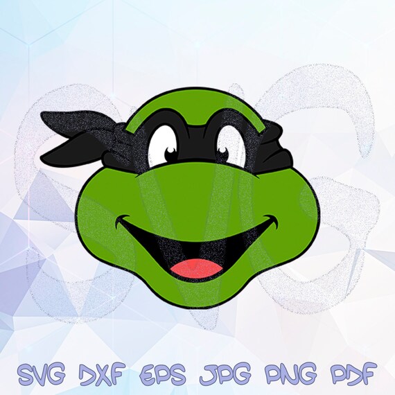 1/"-3/" Tmnt teenage mutant ninja turtles face set heat transfer iron on