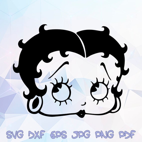Betty Boop Head Svg Coloring Page Stencil Template Crocut Etsy