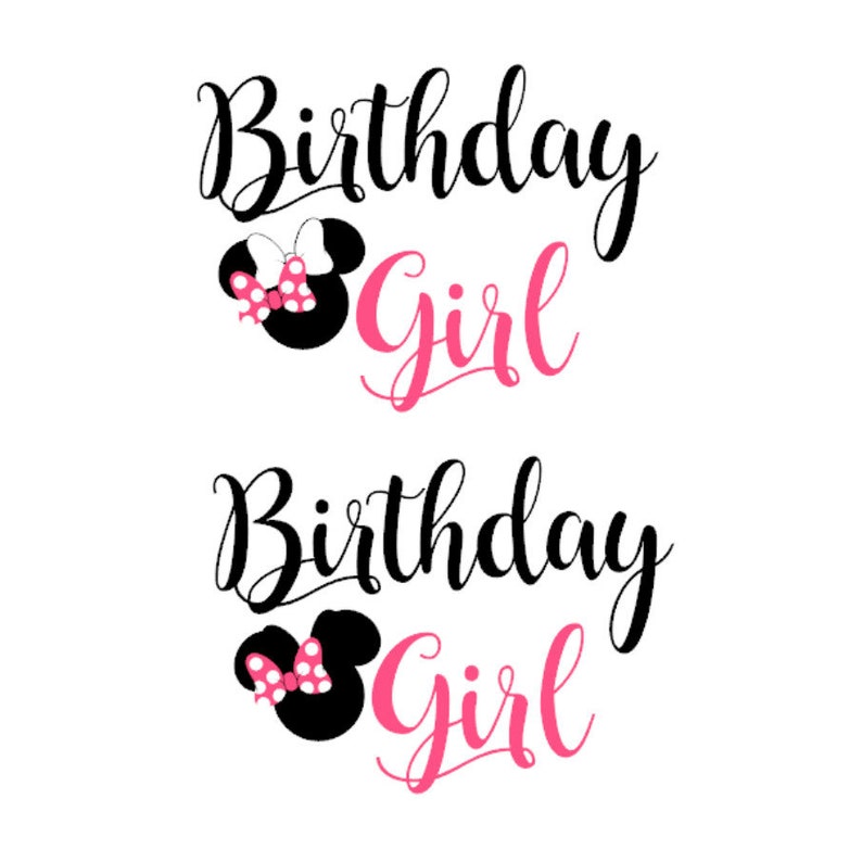 Download Minnie Mouse Birthday Girl SVG Disney Polka Dot Bow Pink ...