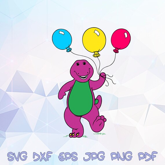 Barney And Friends Balloons Svg Layered Cricut Silhouette Etsy