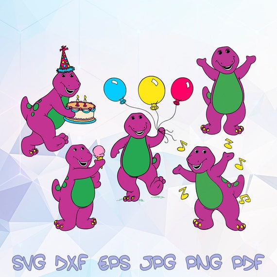 Barney And Friends Svg Layered Cricut Silhouette Birthday Etsy
