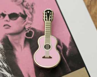 Pink Sky Guitar Hard Enamel Pin