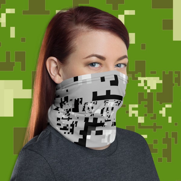 Anti Facial Recognition Neck Gaiter, Anti Surveillance Gift for Privacy Protestors, Fake Faces Mask