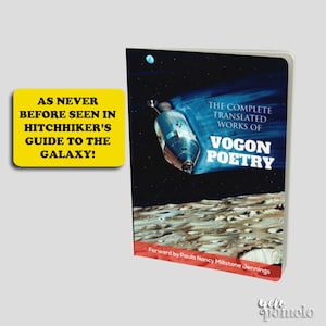 Vogon Poetry Blank Notebook, Trzeci najgorszy we Wszechświecie, Hitchhiker's Guide to the Galaxy Parody Merch