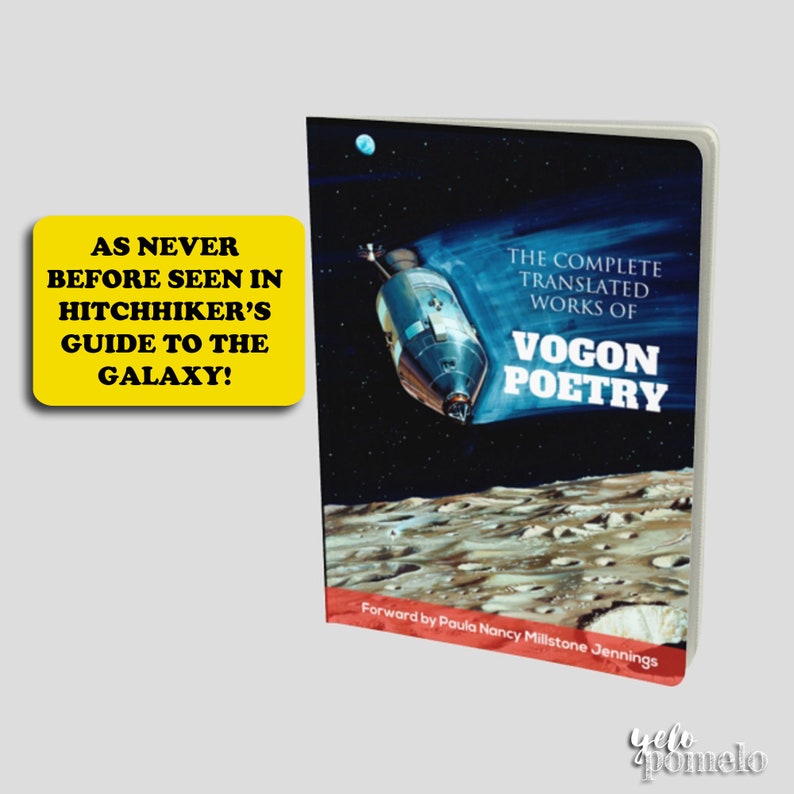 Vogon Poetry Blank Notebook, Tredje sämsta i universum, Liftarens guide till galaxen Parodi Merch bild 1