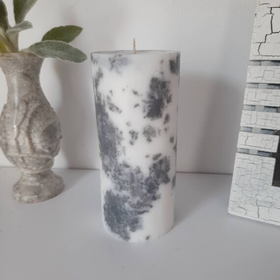 Grey and White Decorative Candles. Pillar Candles for Home Etsy
