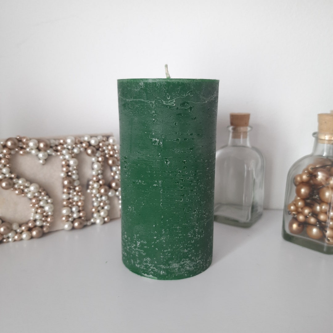 Emerald Green Pillar Candle Decorative Candles Emerald Green