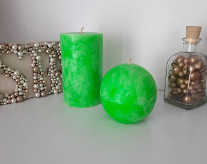 Decorative Candles Navy Blue Pillar Candles. Designer Candle. Etsy