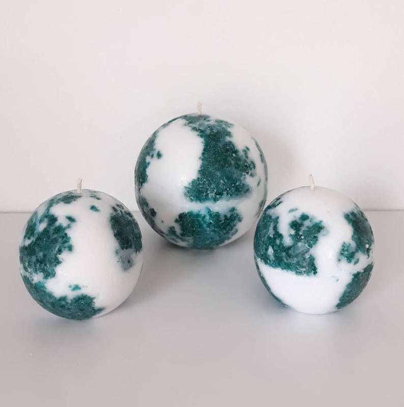 Teal Decorative Candle. Turquoise Pillar Candles Aqua Home Etsy