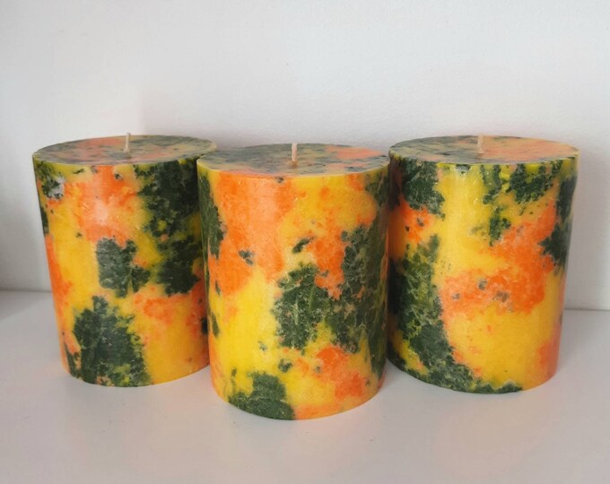 Dark Purple Candle. Decorative Candle. Pillar Candle. Ball Etsy