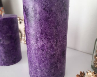 Dark Purple candle. Decorative candle. Pillar candle. Ball candle eggplant color. Choose size