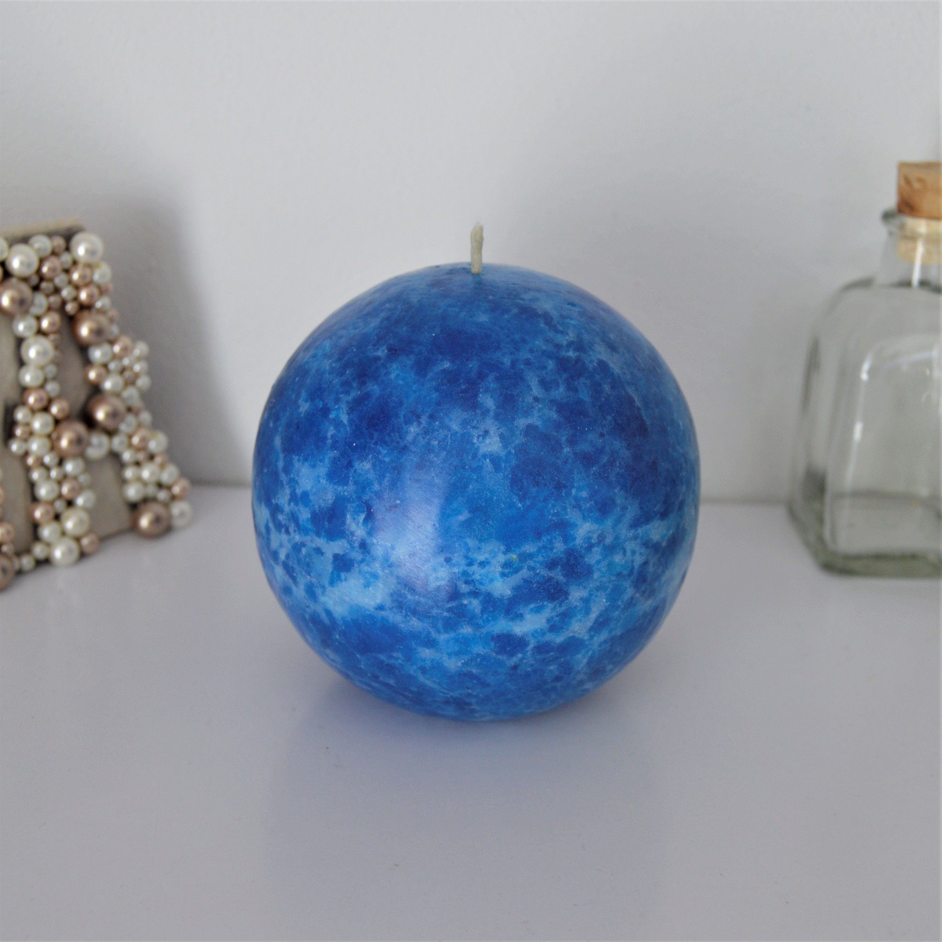 Classic Blue Pillar Candles. Unique Candles. Decorative Etsy