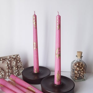 Pink Taper candles. Set o 6 decorative candles sticks. Dinner candles 8 1/2&quot; or 11&quot;