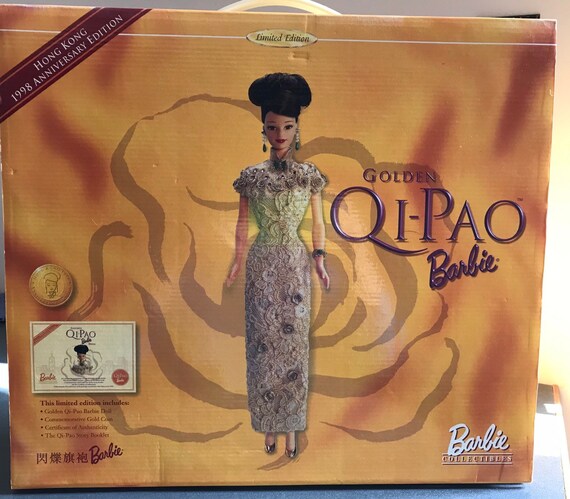 golden qipao barbie