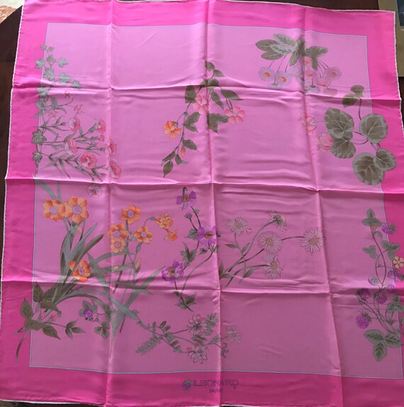 Vintage Leonard of Paris silk scarf