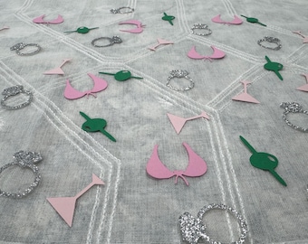 Bikinis and Martinis Bachelorette Confetti, Tinis and Bikinis, Confetti, Ring, Bach Confetti, Beach, Swim, Drinks, Decor