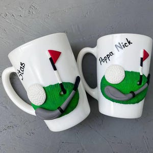 Personalized Golf Mug, Custom Golf Gift for Dad, Grandpa or Golf Lover, Golf fan drinkware, Custom Gift Golfer, Golf player cup, Sports Mug