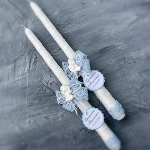 Candles baptism personalized, Christening Candle, First Communion candle, Candles with name, Candle with angel