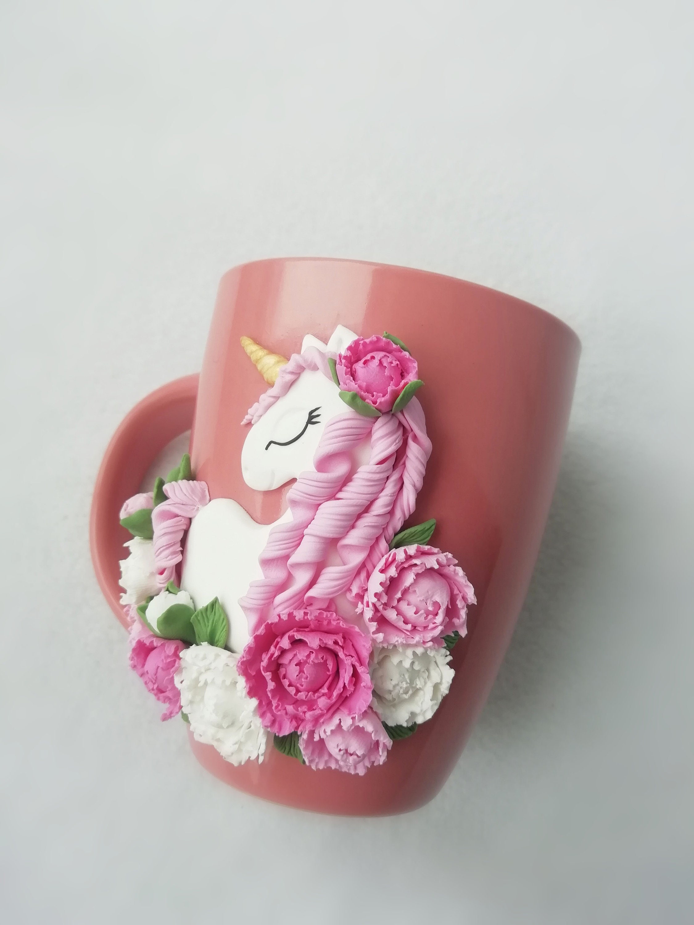 Unicorn Mugs Personalized, Unicorn Gifts for Little Girls, Flowers Mug for  Kids, Polymer Clay Unicorn, Custom Unicorn Birthday Gift -  Hong Kong