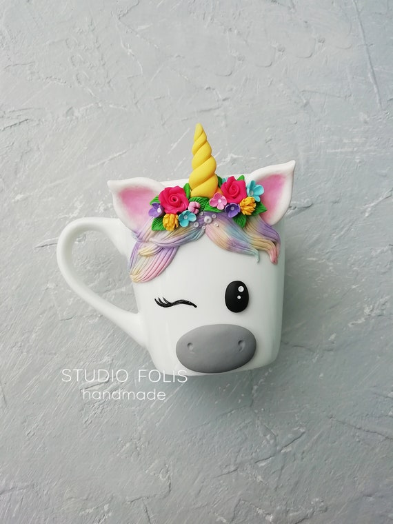 Unicorn Mugs Personalized, Unicorn Gifts for Little Girls, Flowers Mug for  Kids, Polymer Clay Unicorn, Custom Unicorn Birthday Gift -  Hong Kong