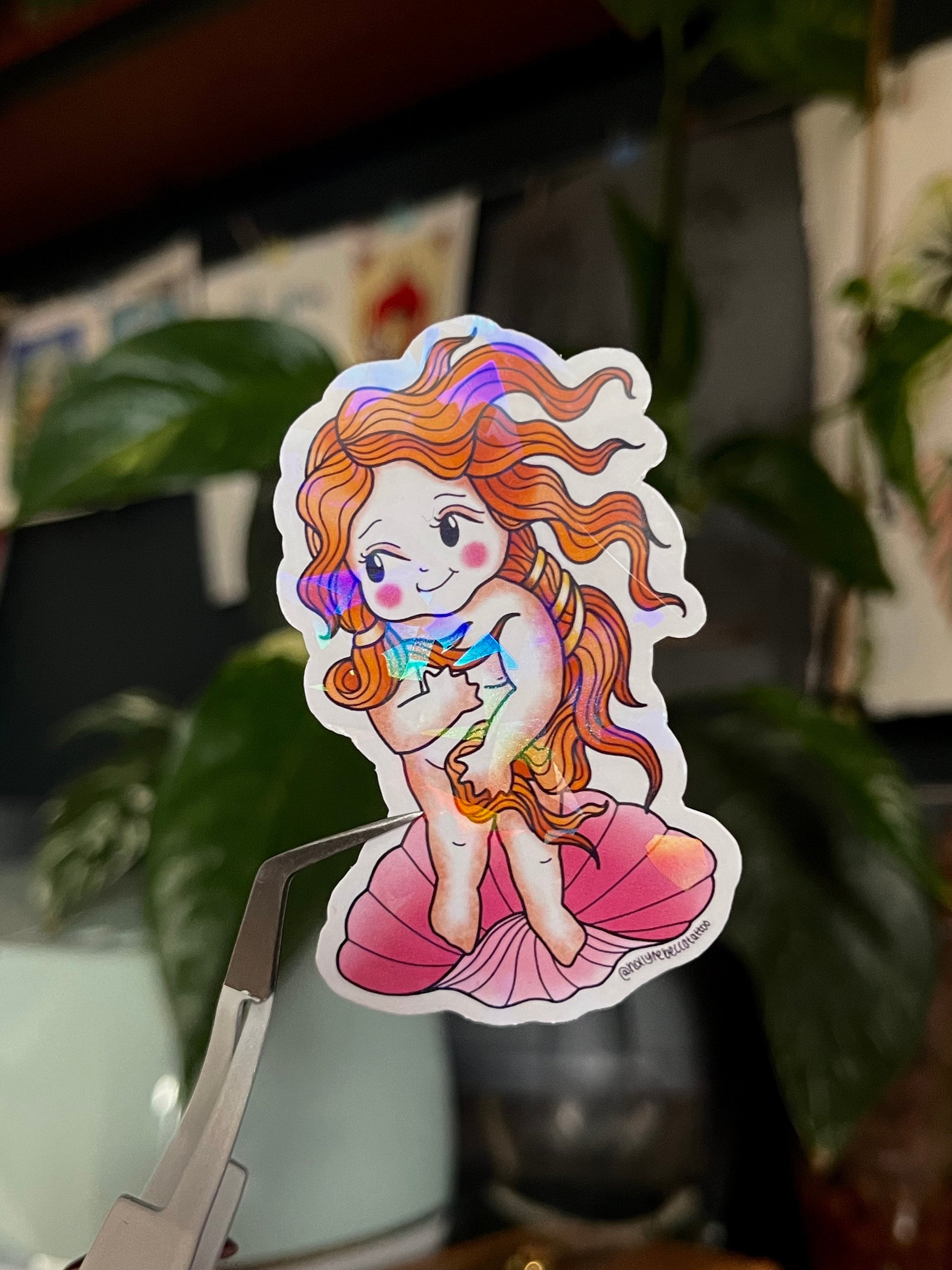 Venus Kewpie, Traditional Tattoo Sticker, Tattoo Sticker, Holographic ...