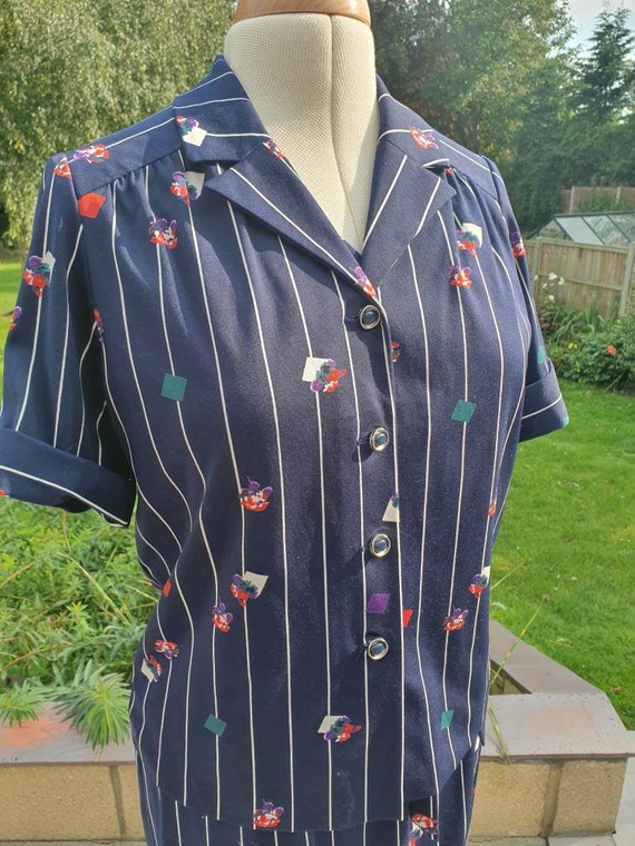 Vintage 1970s two piece shift dress + shirt sleev… - image 2