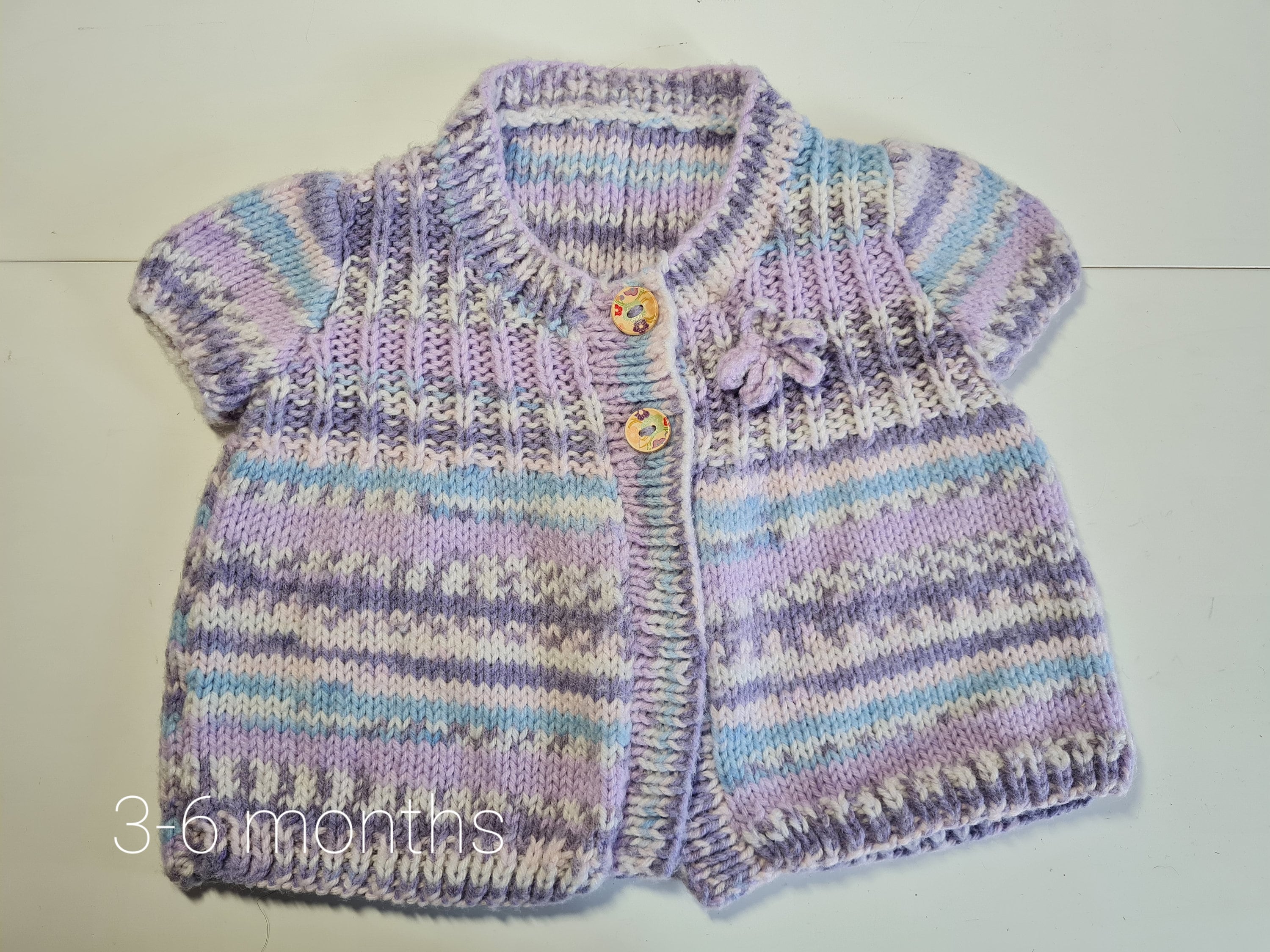 Personalised Multi Short Sleeved Baby Cardigan 36 months Etsy