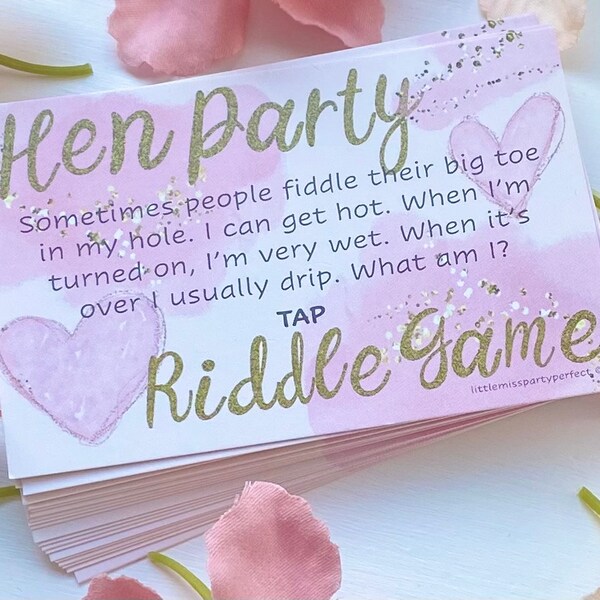 Hen Party Games, Hen Night Dirty Riddle Innuendo, Funny Drinking Games, Weekend Away, Night Out, Night In, Bride To Be, Icebreaker, Girls