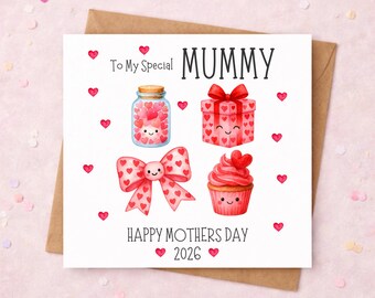 To My Mummy on Mothers Day, 1st First Mothers Day, From Your Daughter, Son 2026