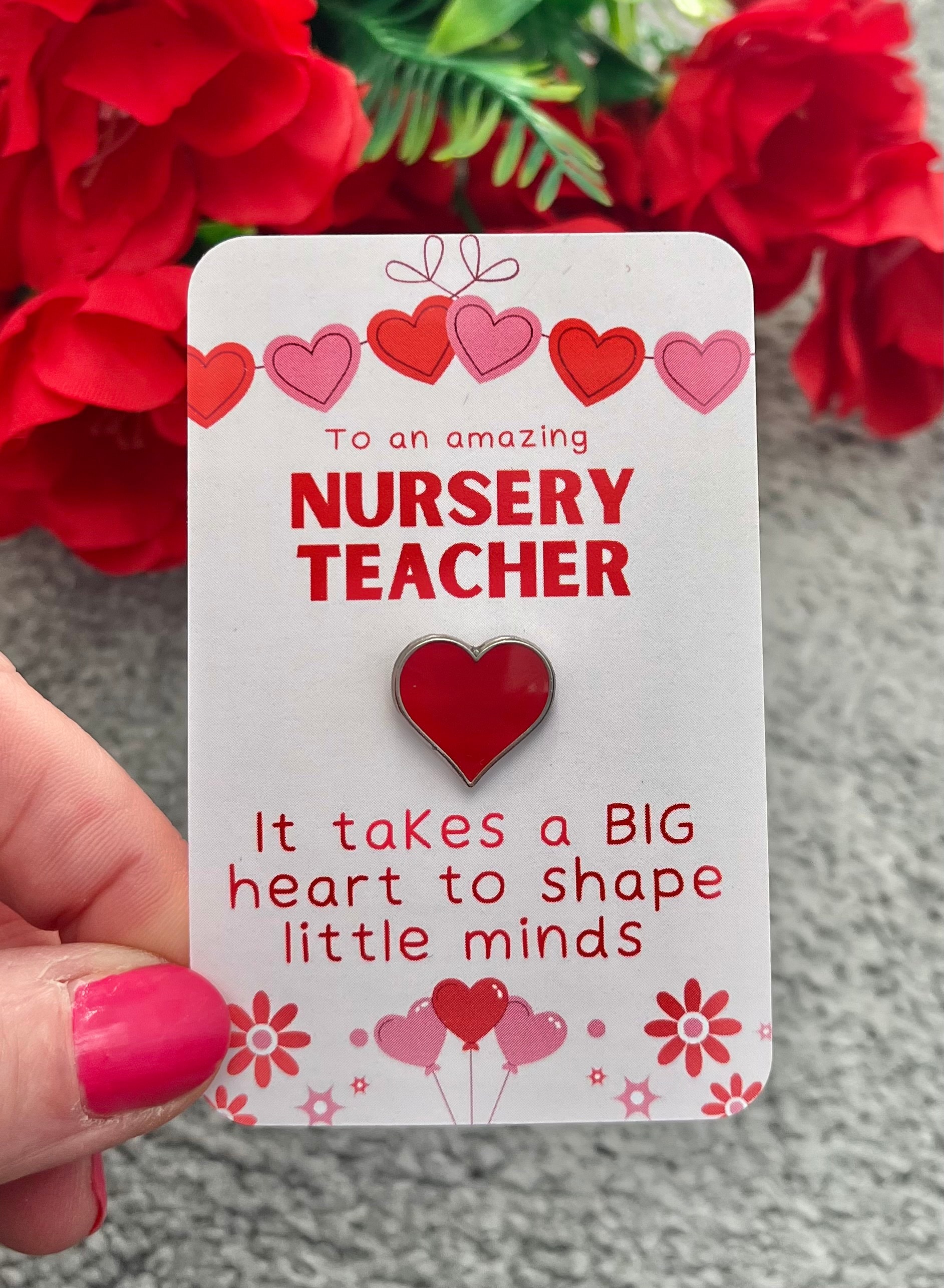 Thank You Teacher End of Term Year Gift Present Ideas Keepsake Heart ...
